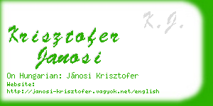 krisztofer janosi business card