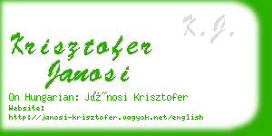 krisztofer janosi business card